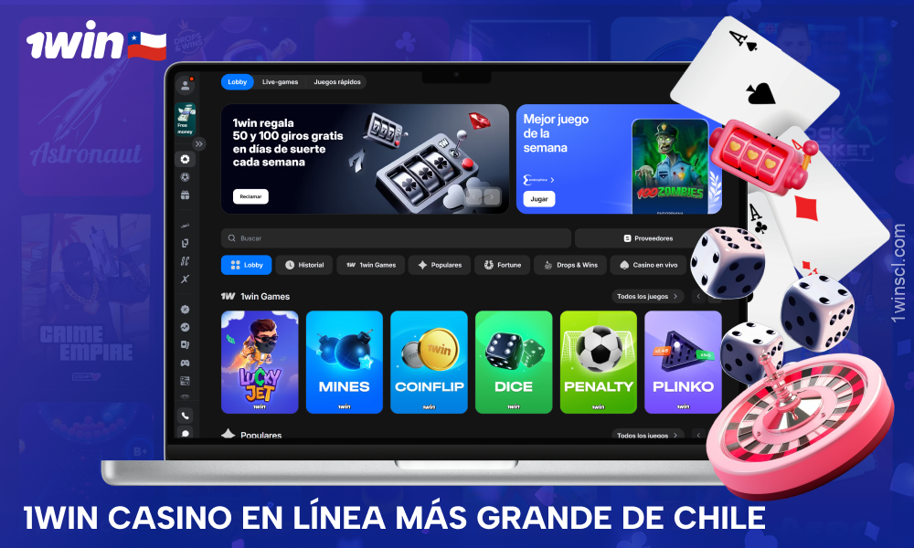 1win es el mayor casino en línea de Chile, con más de 11.000 juegos entre tragaperras, juegos de choque y casino en vivo